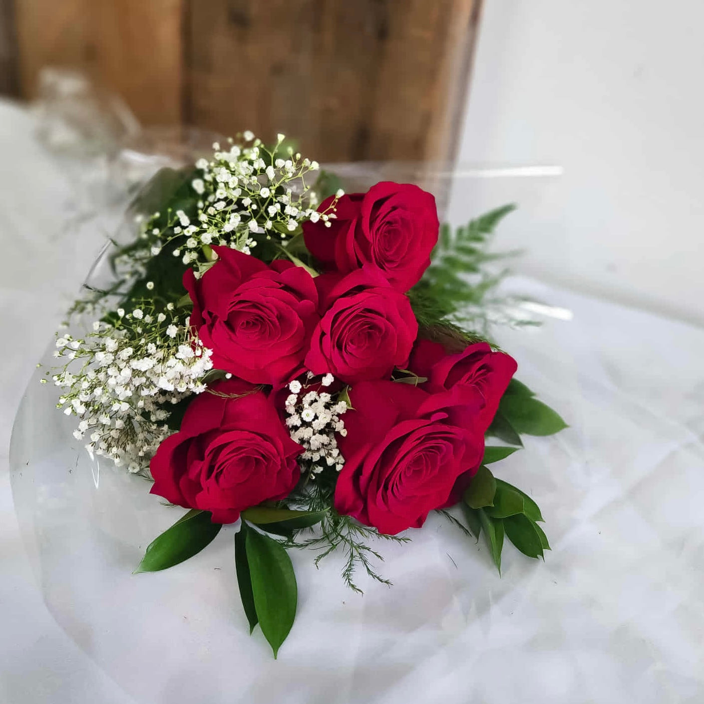 Half Dozen Roses Wrapped