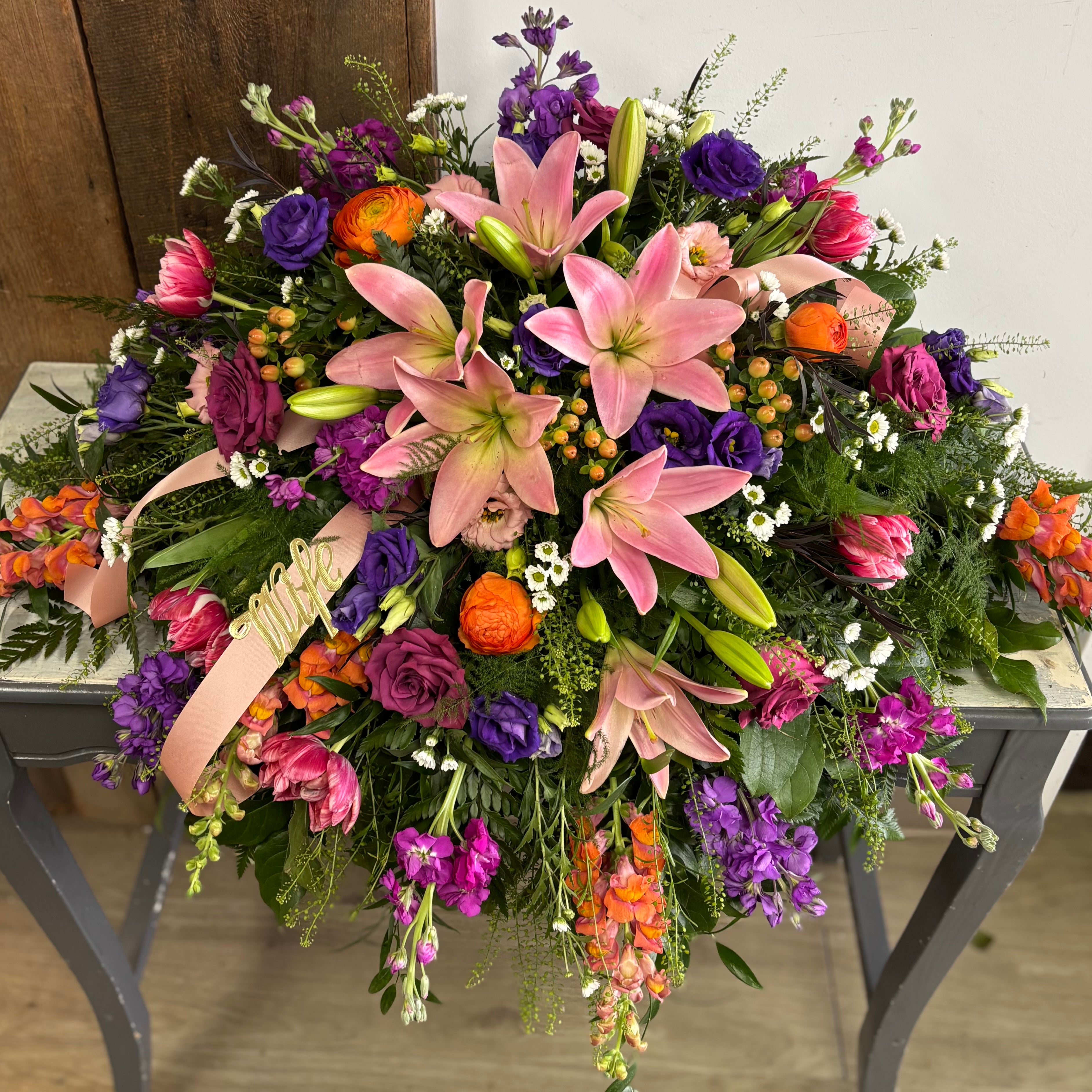 Cascading Casket Spray (for display on an open casket)