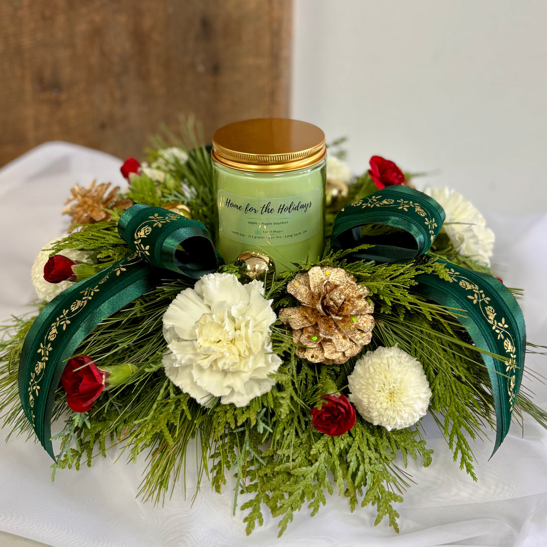 Christmas Scented Candle Centrepiece