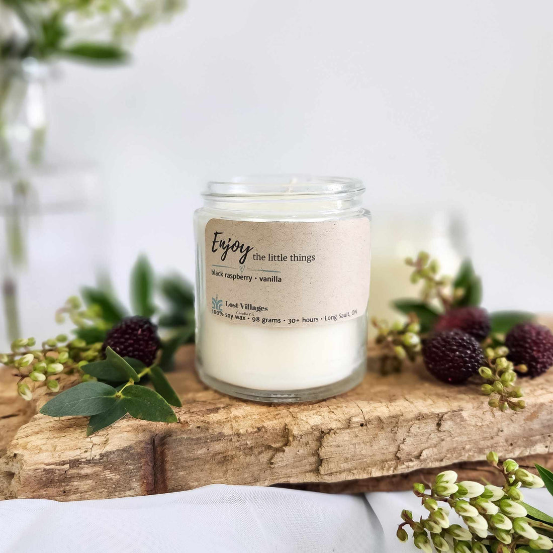 Candle - Enjoy the Little Things ~ Black Raspberry Vanilla