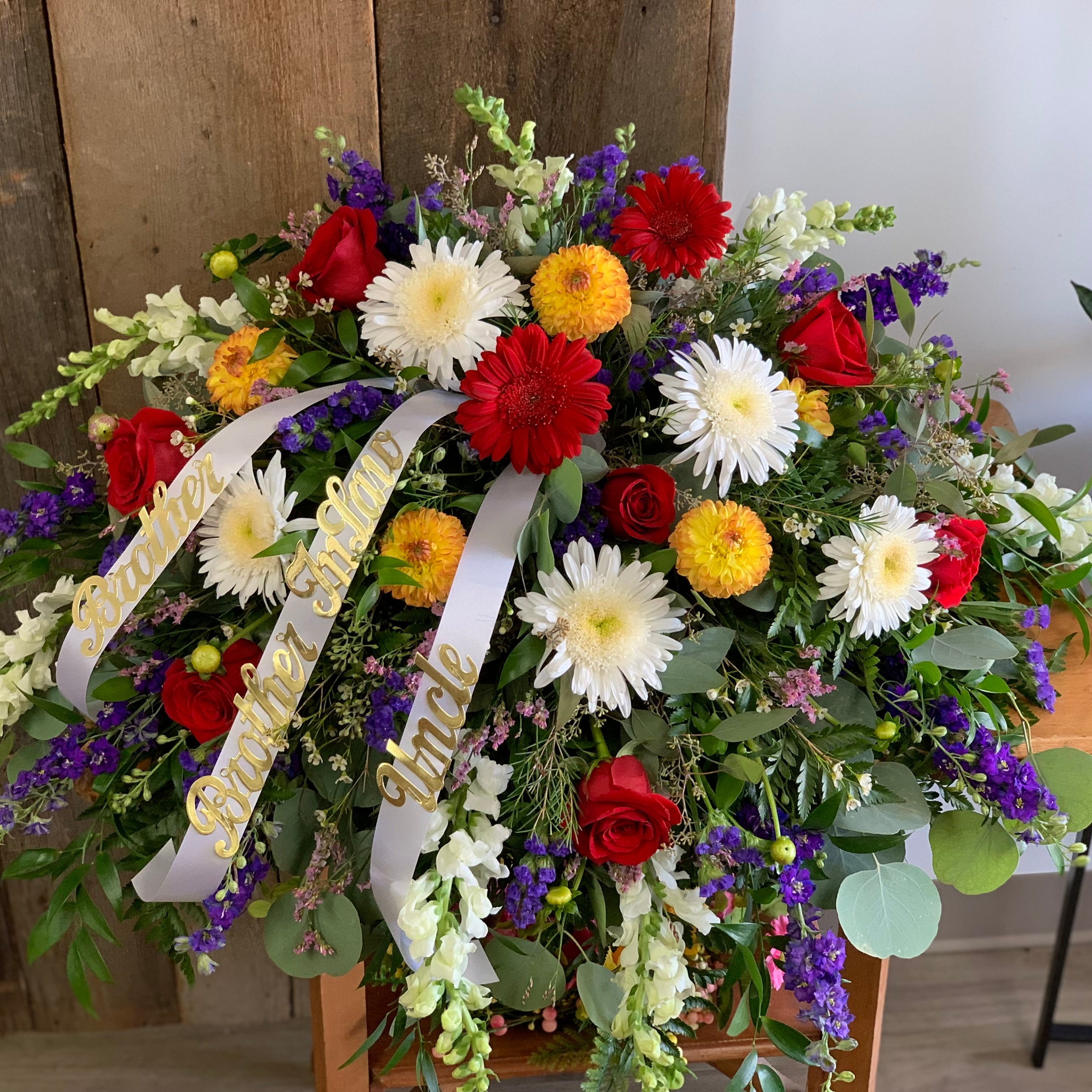Cascading Casket Spray (for display on an open casket)