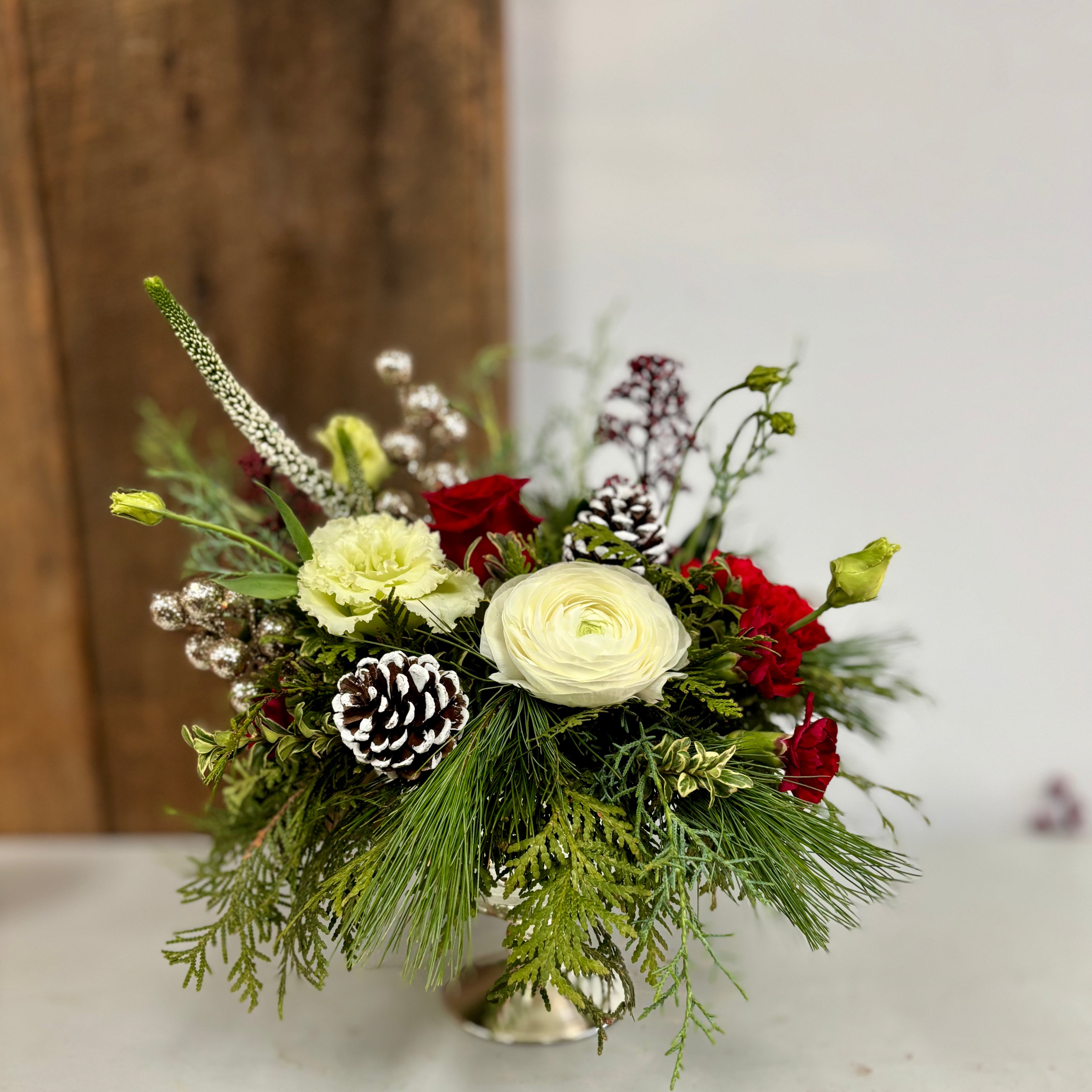 Elegant Christmas Pedestal Centerpiece