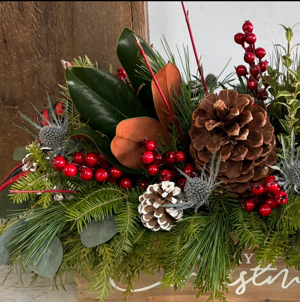 Workshop ~ Long Lasting indoor Christmas/seasonal Centrepiece
