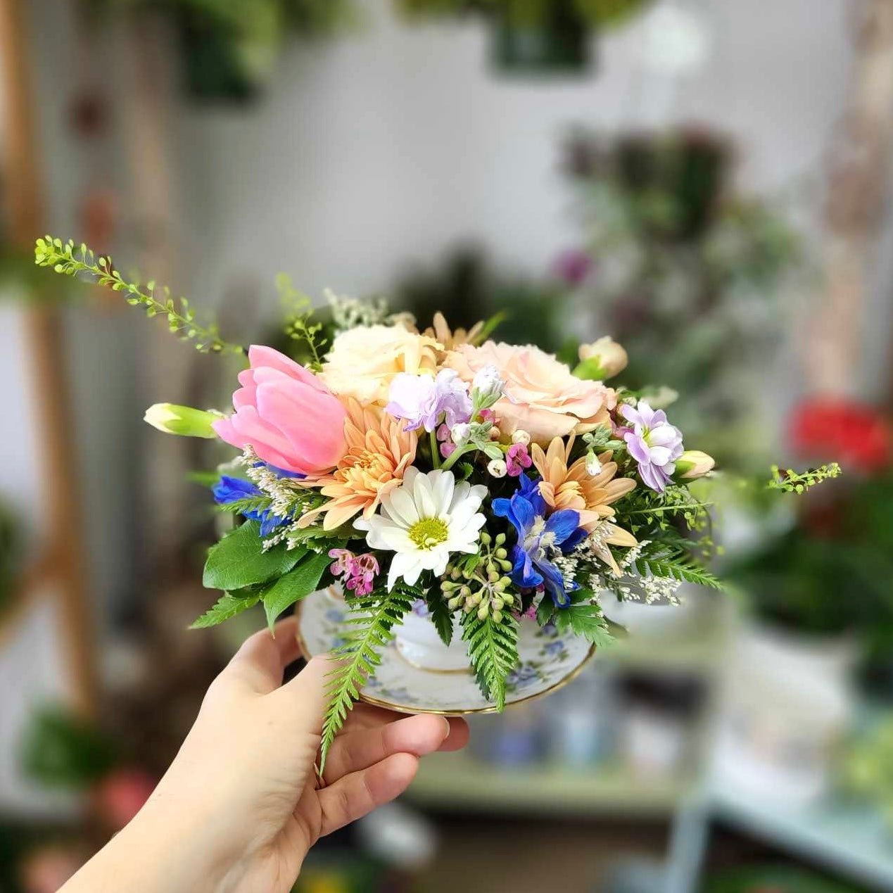 Vintage Teacup Centerpiece