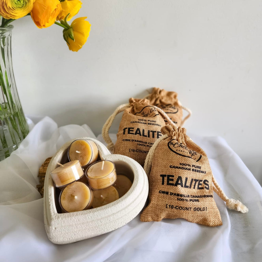 Pure Beeswax Tealights - Cheeky Bee Candle Co