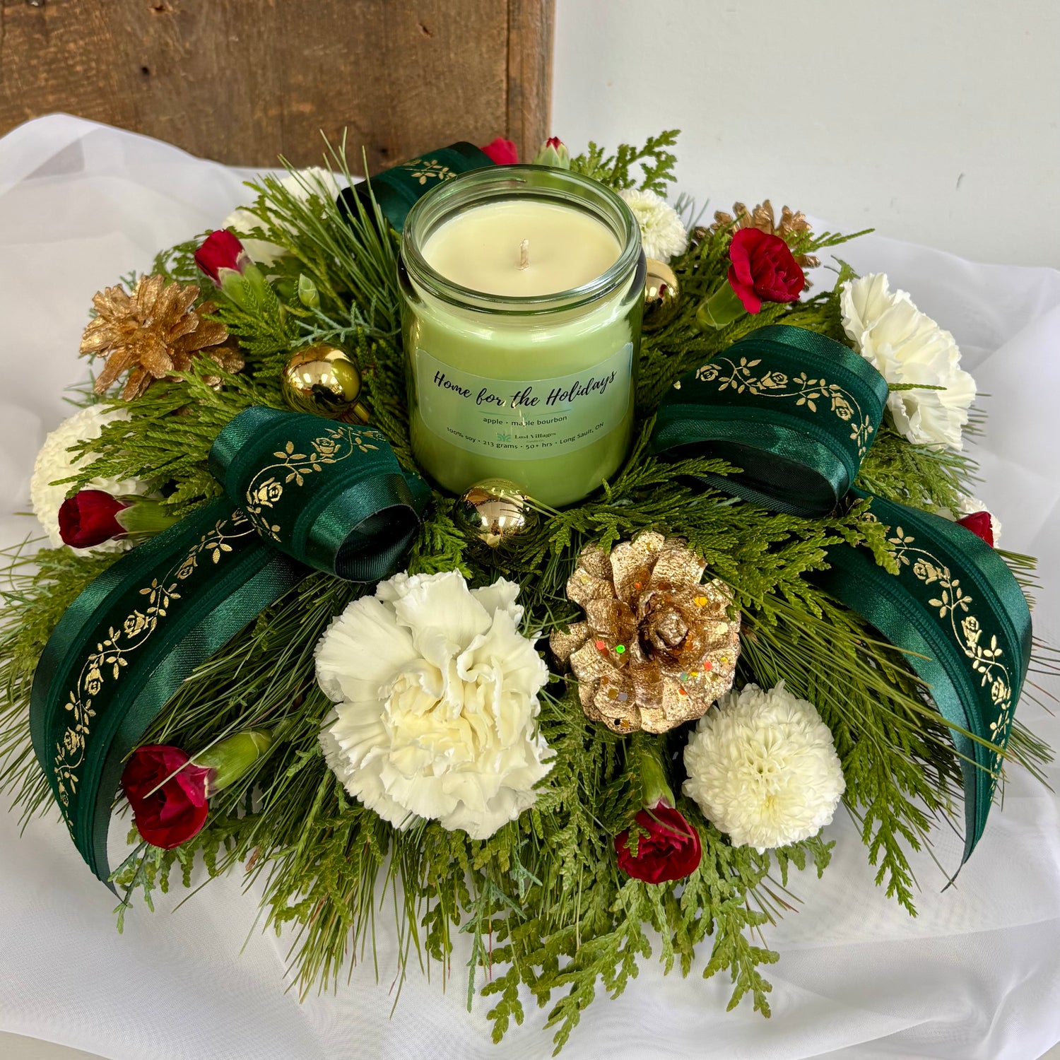 Christmas Scented Candle Centrepiece