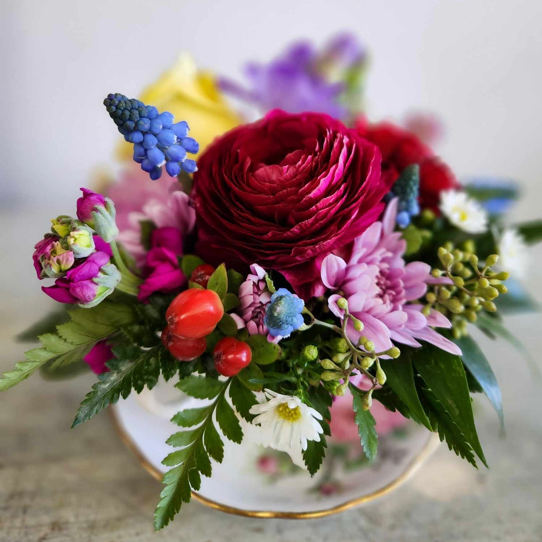 Vintage Teacup Centerpiece