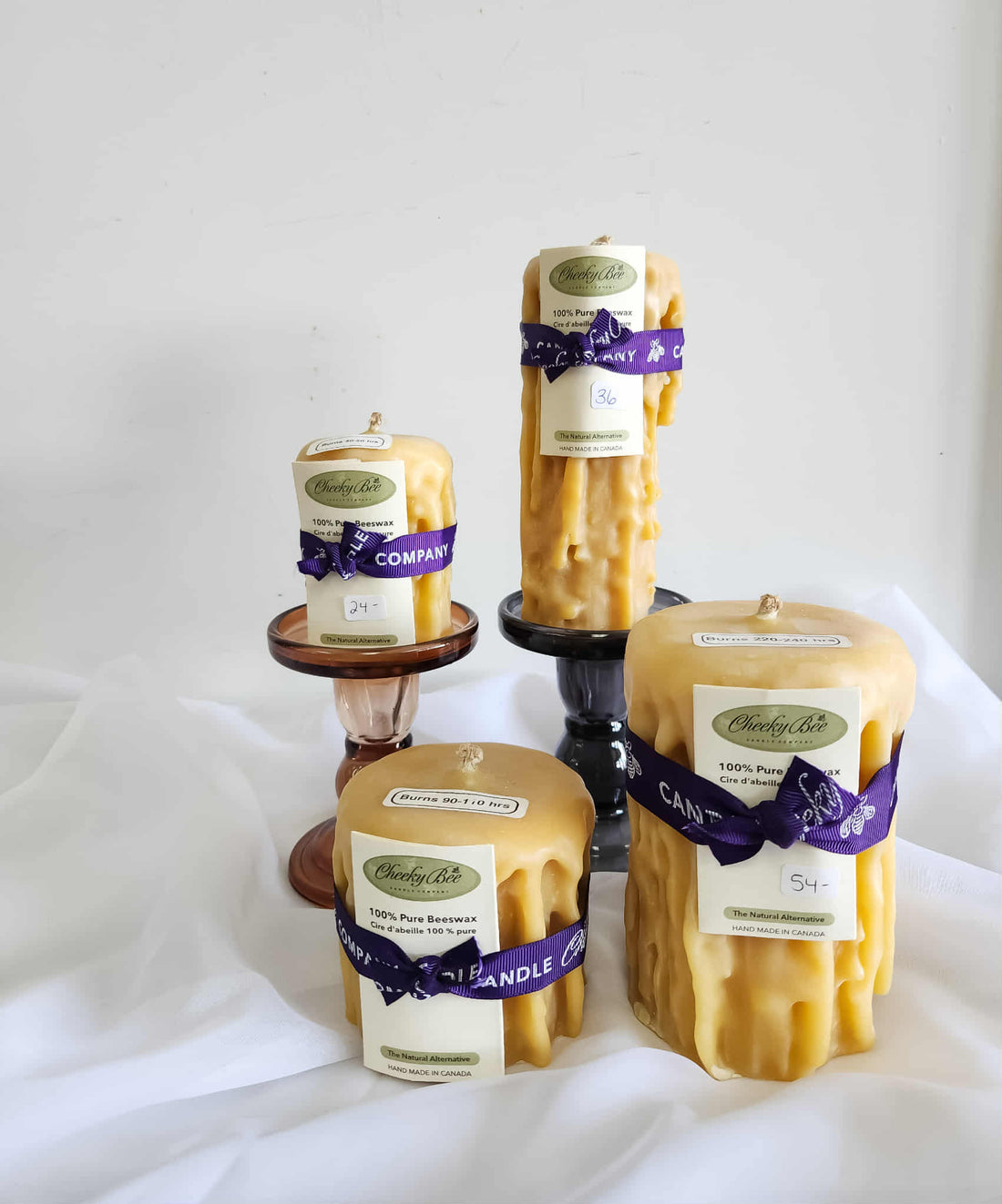 Beeswax - Signature Drip Pillar – Cheeky Bee Candle co