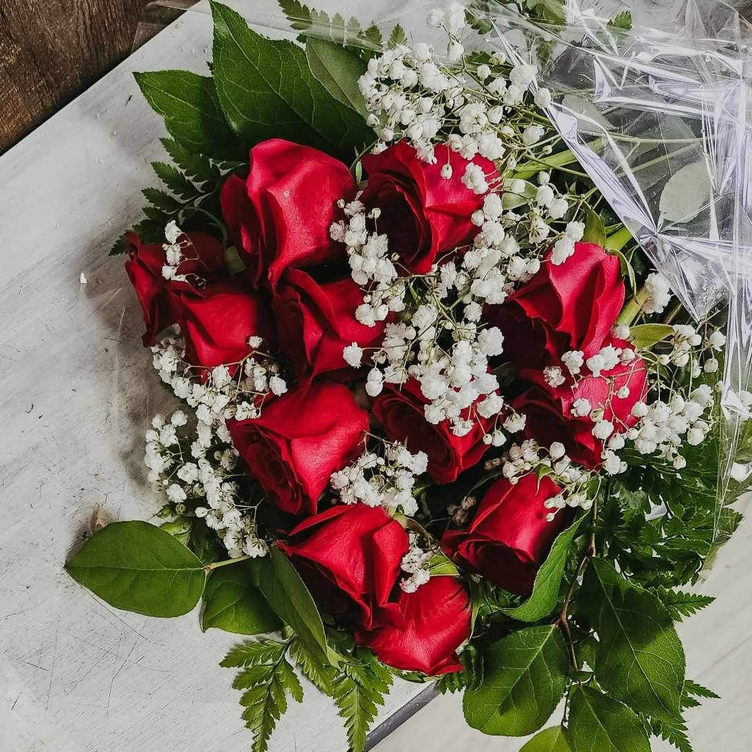 Dozen Roses Wrapped