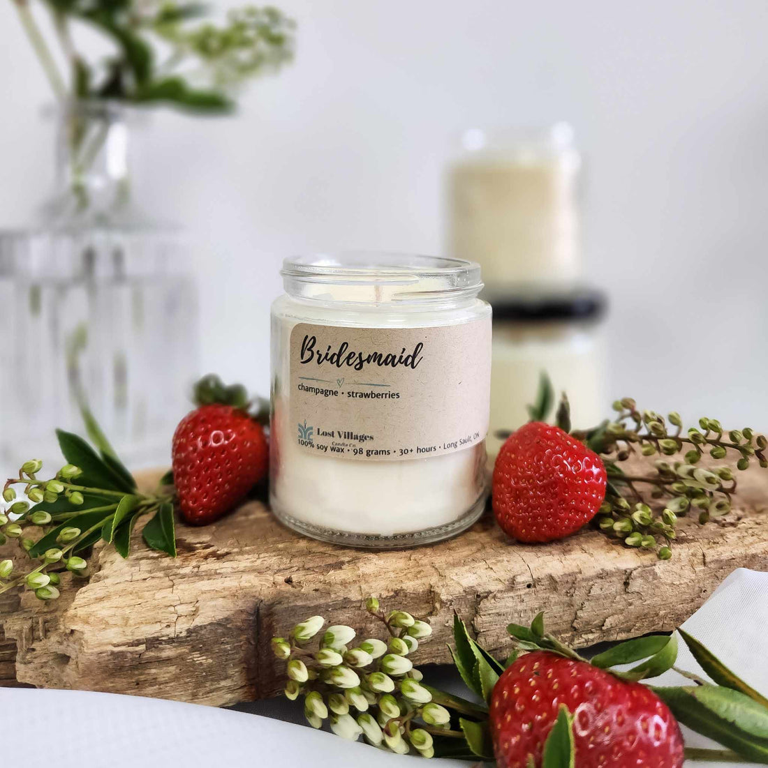 Candle - Bridesmaid ~ Strawberries &amp; Champagne