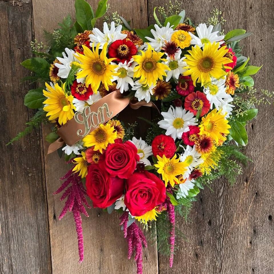 Floral Open Heart Tribute