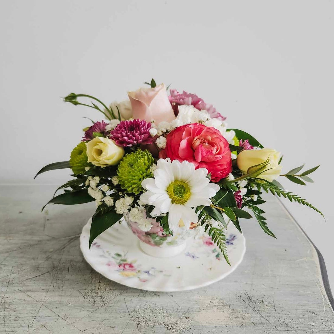 Vintage Teacup Centerpiece