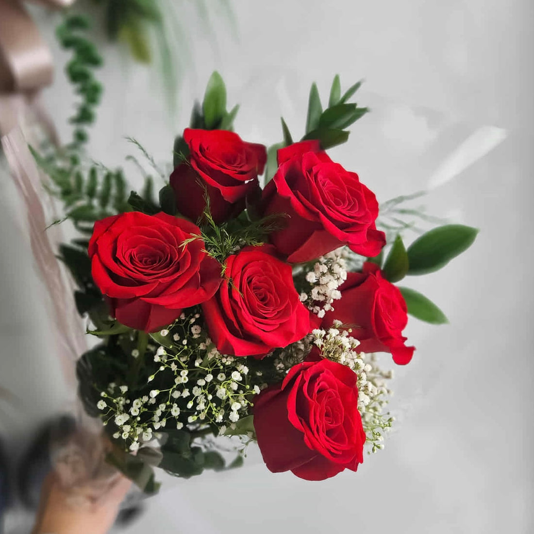 Half Dozen Roses Wrapped