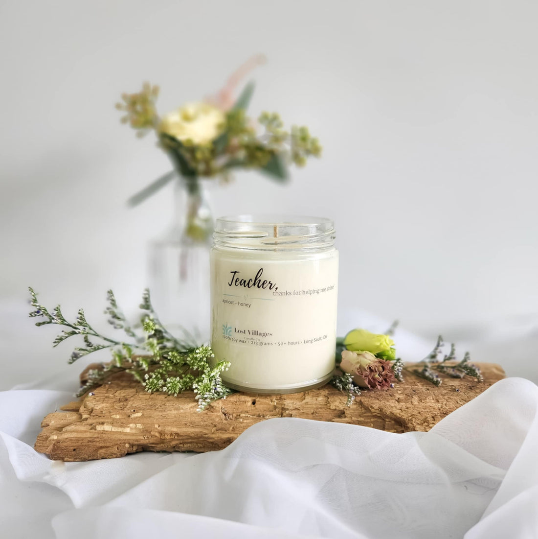 Candle - Teacher, Thanks for helping me Shine ~ Apricot & Honey
