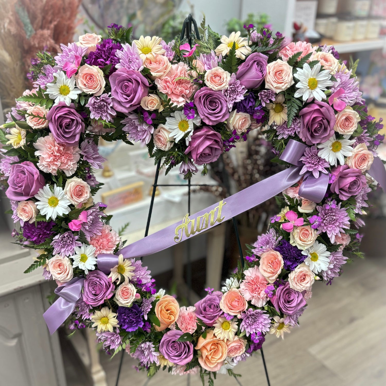 Floral Open Heart Tribute