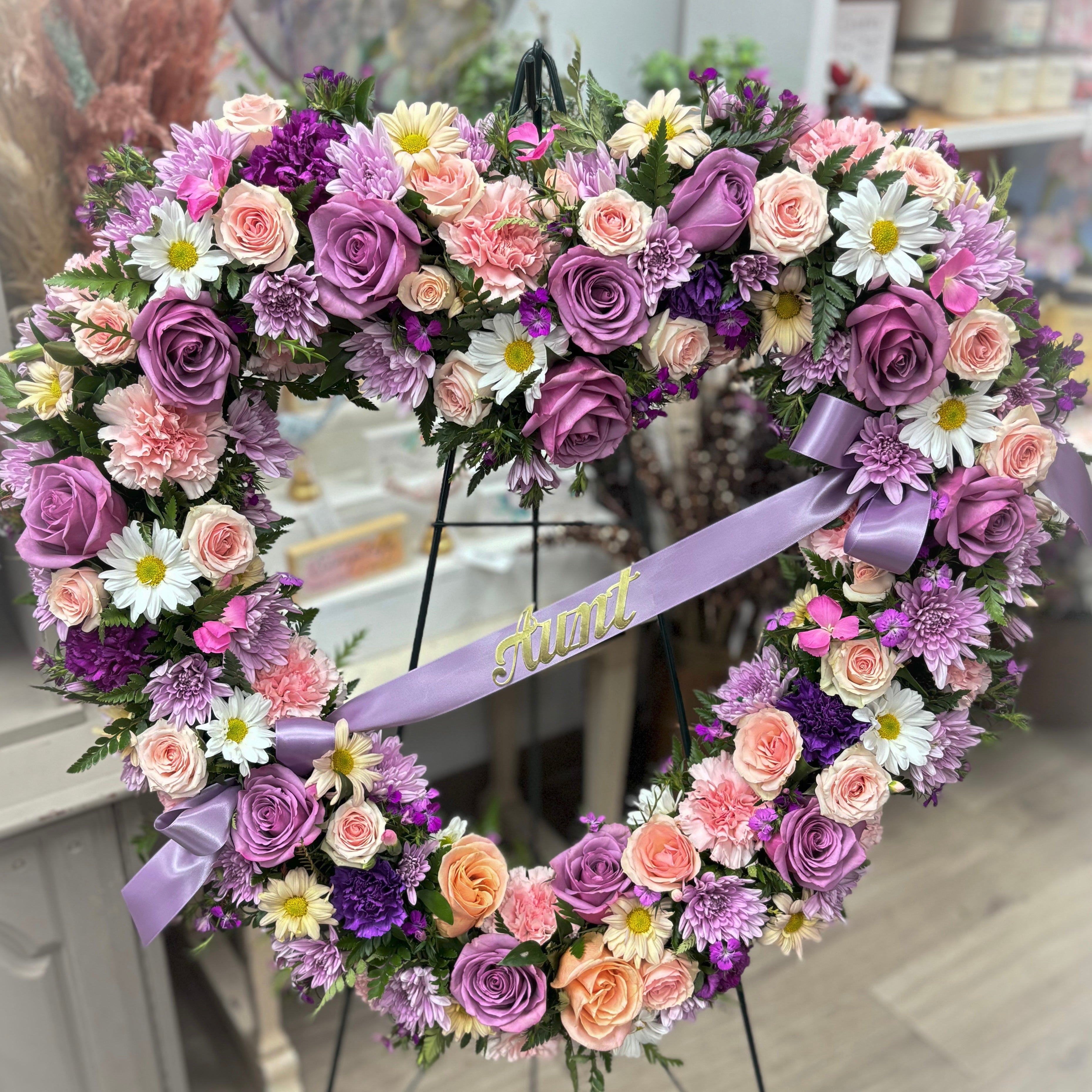 Floral Open Heart Tribute