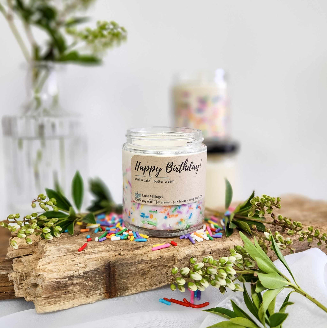 Candle - Happy Birthday ~ Buttercream &amp; Sprinkles
