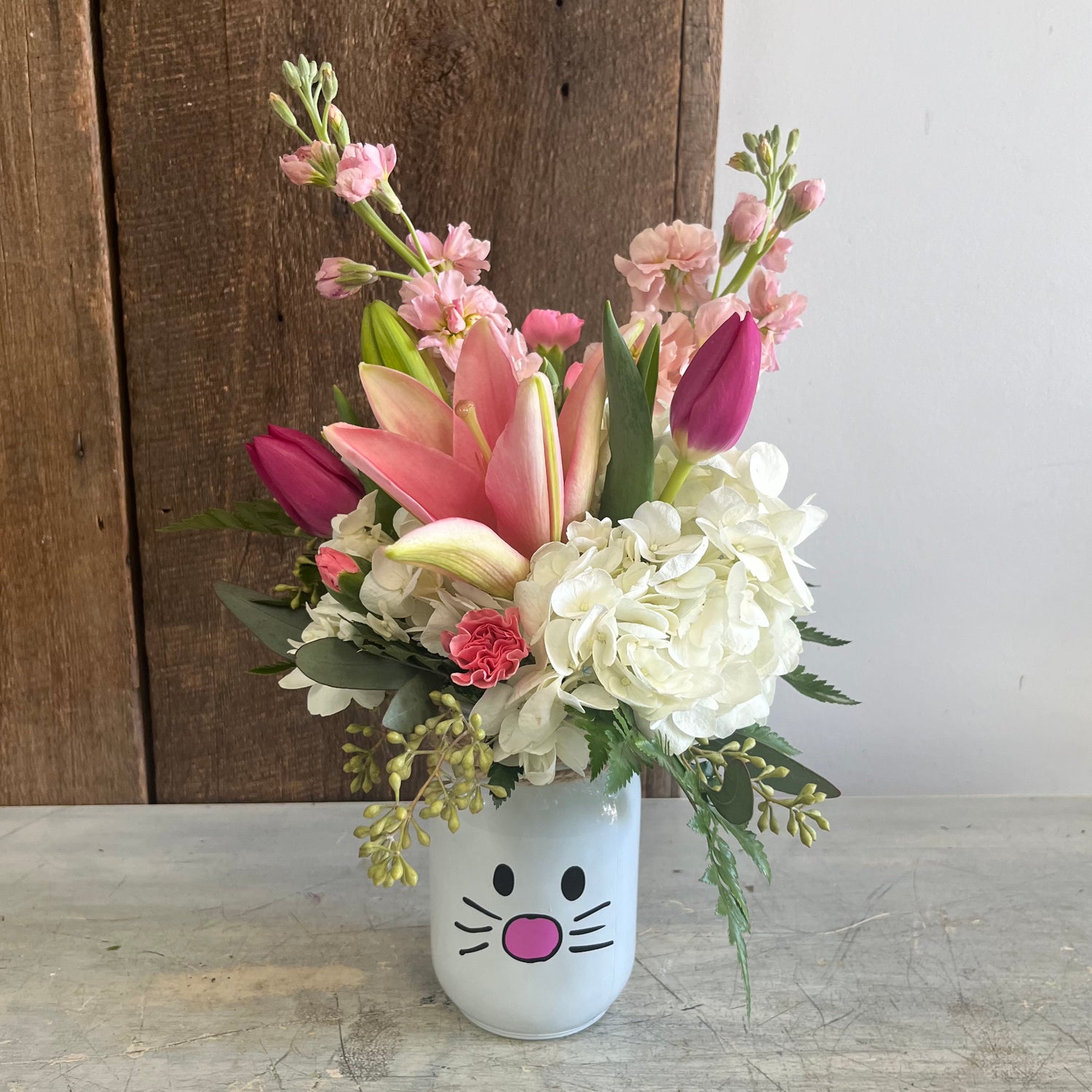 Easter Bunny Vase Arrangement