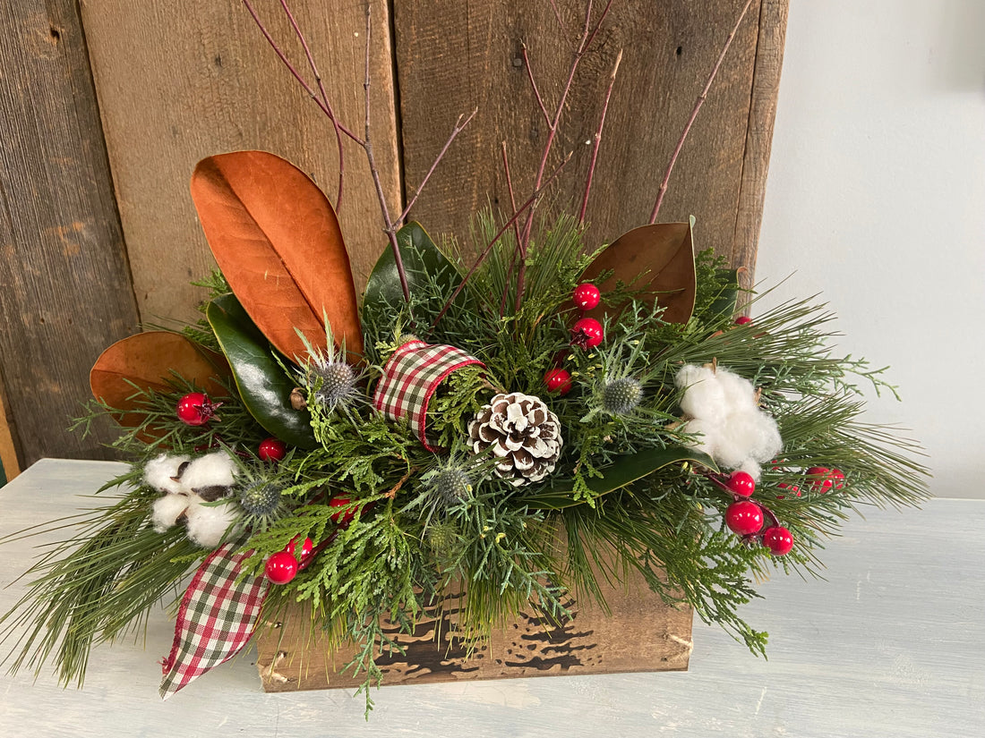 Rustic Winter Centrepiece