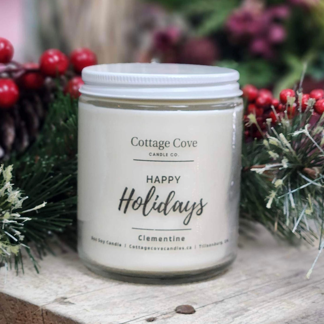 Candle - Happy Holidays ~ Clementine