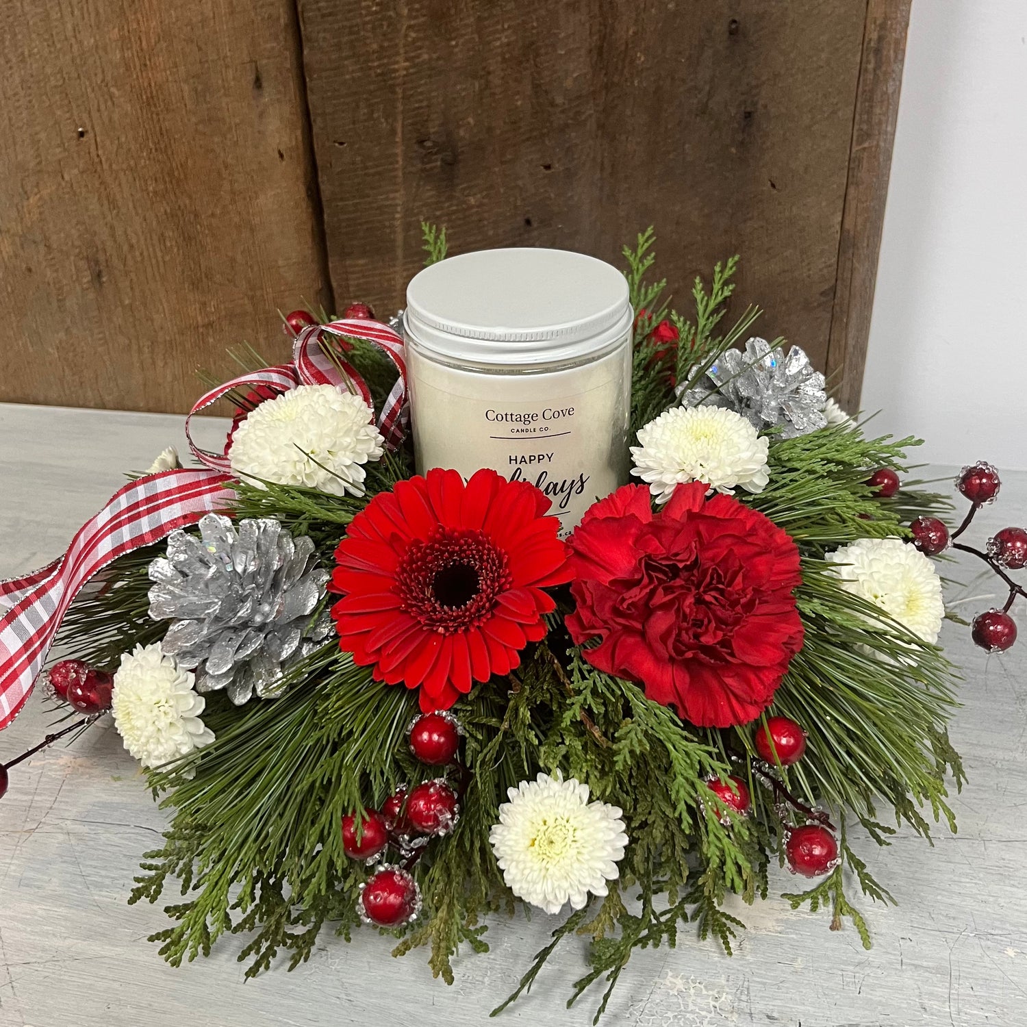 Christmas Candle Centrepiece