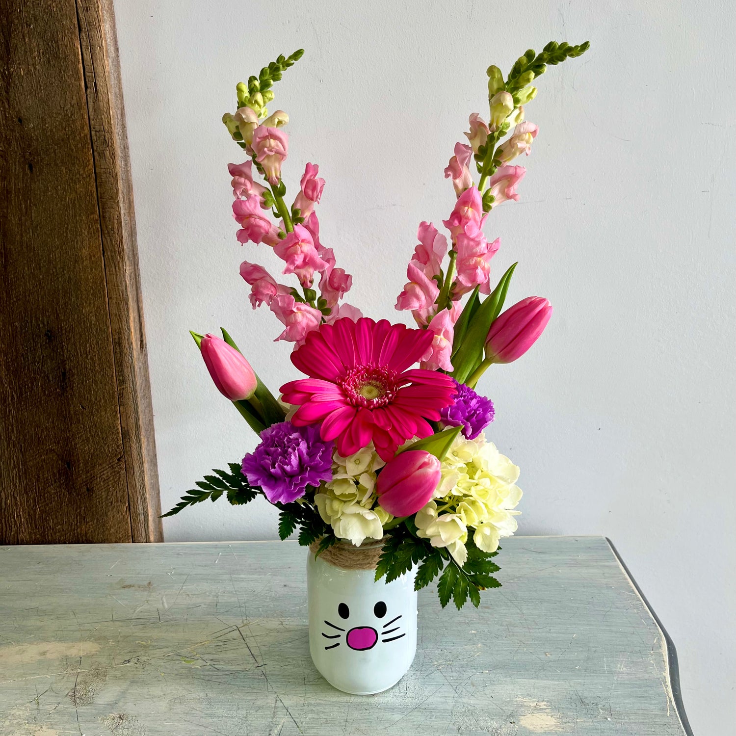 Easter Bunny Vase Arrangement